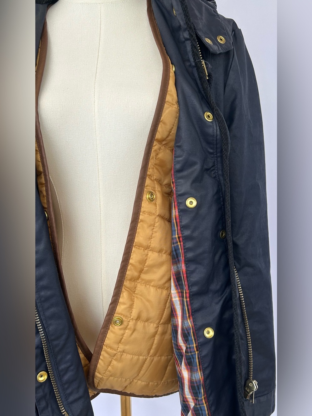 Zara Woman Women’s Utility/Rain Jacket Removable Hood & Quilted Liner Size Large - Picture 7 of 16